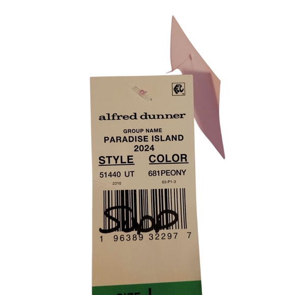 NWT Alfred Dunner Paradise Island pink embroidered top- L. U89 - Picture 8 of 9